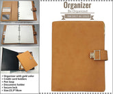 AMS-RM-200-F-44 - Brown PU Leather Organizer - Al Masam Stationery LLC